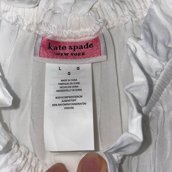 Kate Spade New York Off The Shoulder White Swim Romper - Picture 8 of 16